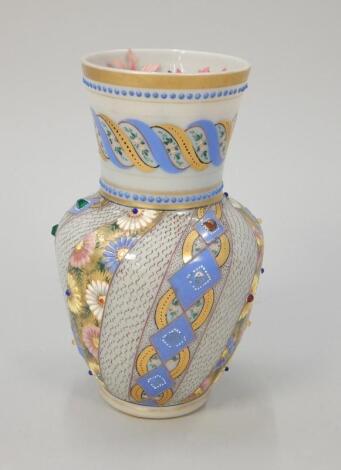 A Victorian opaque glass vase