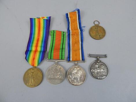 Four First World War medals and a Second World War medal