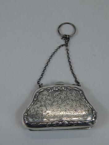 A George V silver purse