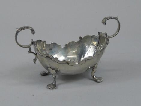 An Edwardian silver two handled sugar bowl