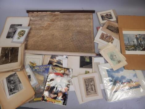 A quantity of unframed 19thC and later prints