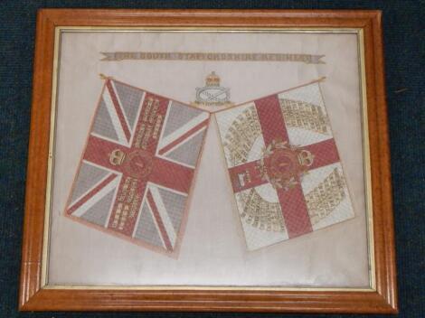 An late 19thC / early 20thC military related embroidered picture