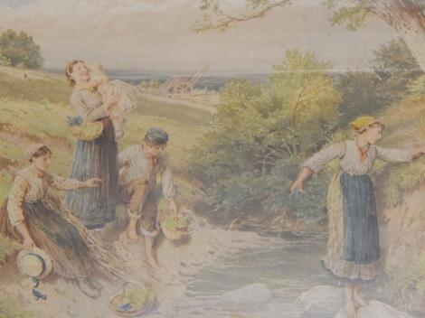 After Burkett Foster. Figures bathing in stream