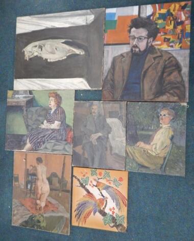 Various oil paintings