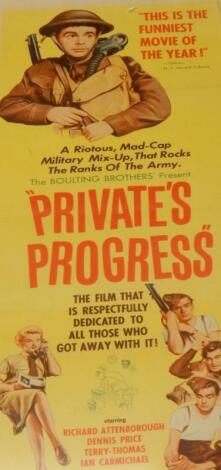 An original film poster for the movie Private is Progress