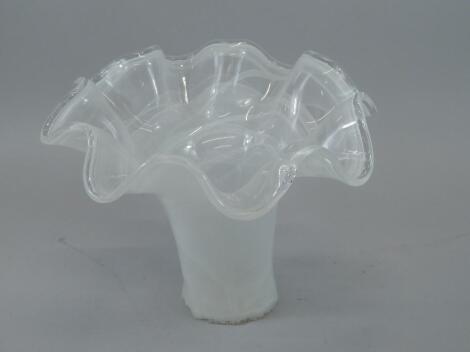 A modern white opaque glass vase