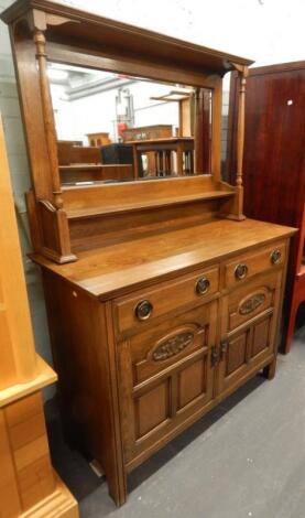 A late 19thC / early 20thC oak sideboard