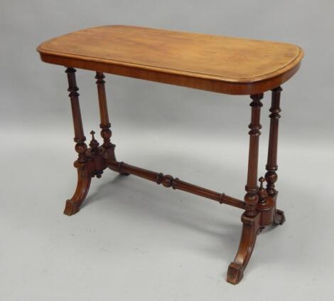 A Victorian walnut occasional table