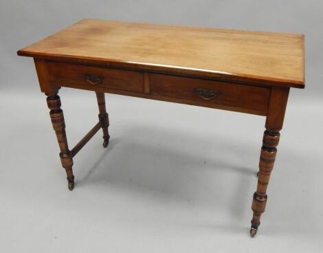 A Victorian walnut side table