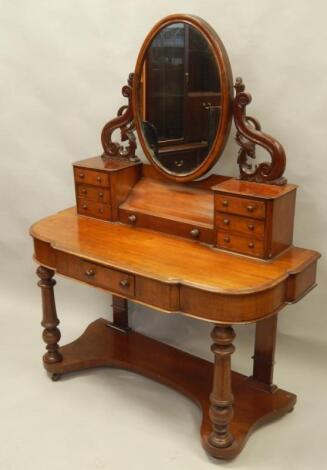 A Victorian mahogany Duchess type dressing table