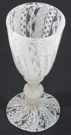 A 19thC Lattacino style drinking glass