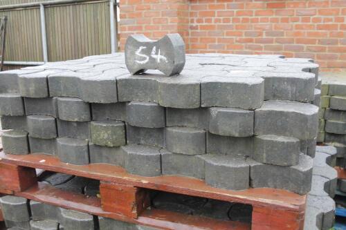 A quantity of heavy duty concrete interlocking pavers.