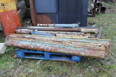 A quantity of cast iron guttering and down pipes.