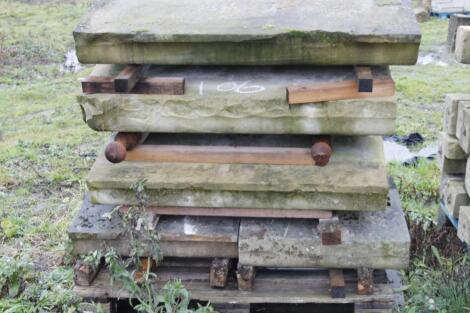 Various sections of sandstone.