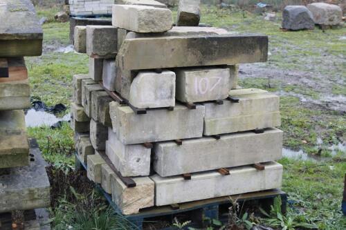 A quantity of limestone blocks.