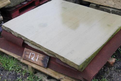 Four sandstone fresh sawn slabs