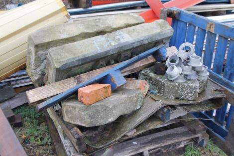 Two sandstone gate stones