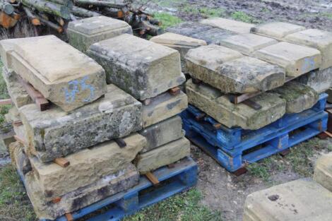 A quantity of sandstone facade blocks. (3 pallets)