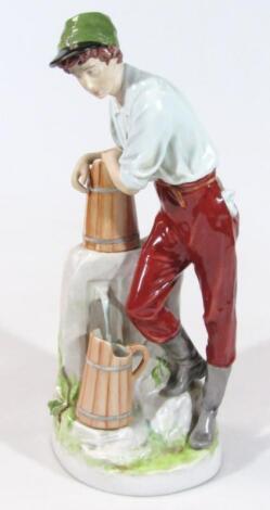 An early 20thC Royal Dux semi porcelain figure