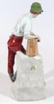 An early 20thC Royal Dux semi porcelain figure - 2