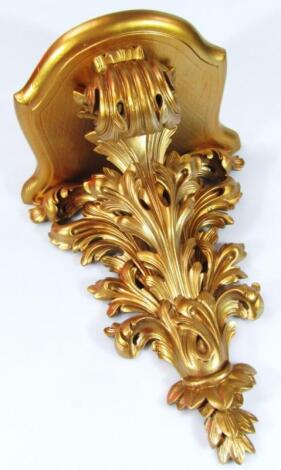 A 20thC gilt wood wall sconce