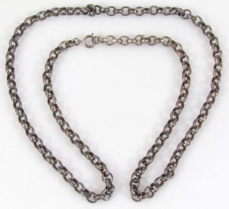 A heavy metal link watch chain