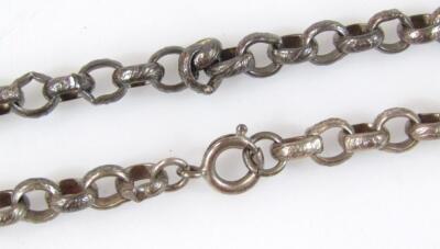 A heavy metal link watch chain - 2