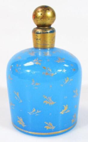 An early 20thC Continental blue glass perfume bottle