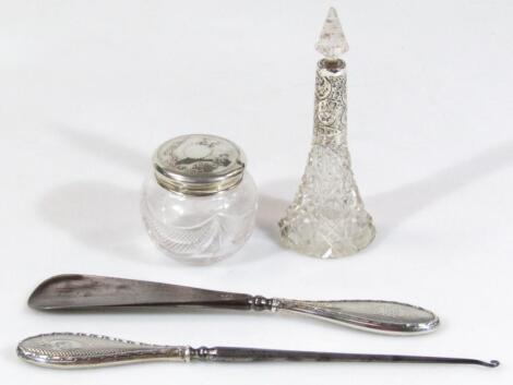 Various silver and glass