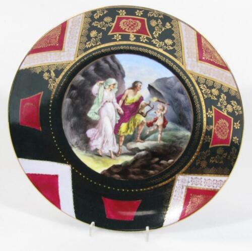 A 19thC Vienna porcelain wall plate