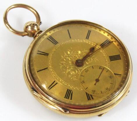 An 18ct gold gentleman's open faced pocket watch