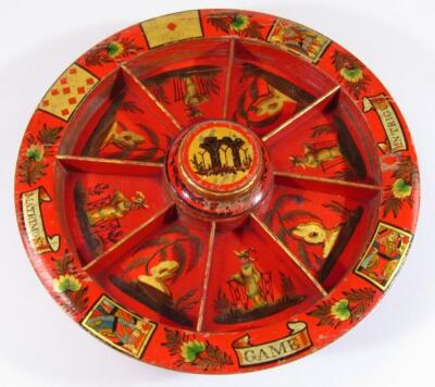 A Regency painted wooden Pope Joan Matrimony Intrigue game - 2