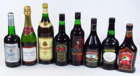 Various bottles of alcohol