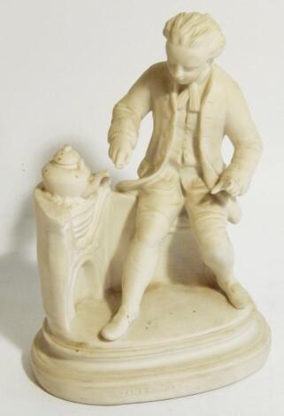 A 19thC Parian figure of James Watt