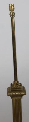 A 19thC heavy brass telescopic floor standing standard lamp - 3