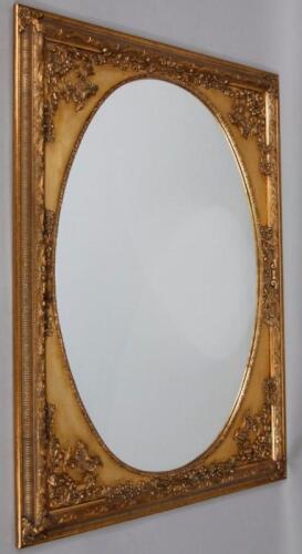 A gilt wood wall mirror