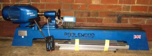 A Poolewood Euro 1000 wood turning lathe