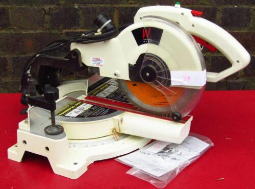 An Axminster 250 slide mitre saw