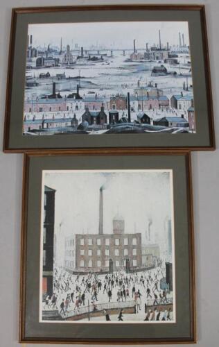 After Lowry. Figures before factory