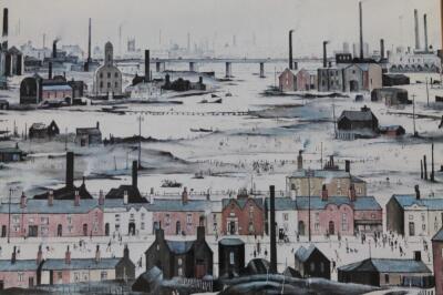 After Lowry. Figures before factory - 2