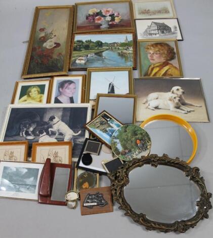 Various prints pictures frames etc.