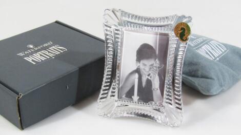 A Waterford crystal portrait Wellesley photograph frame