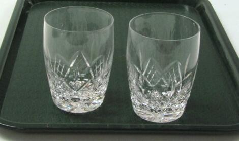 A pair of Stuart crystal whisky tumblers