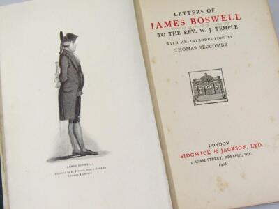 Temple (WJ). Letters Of James Boswell 1908 - 2