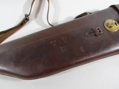 A leather leg of mutton gun case - 2