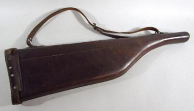 A leather leg of mutton gun case - 5