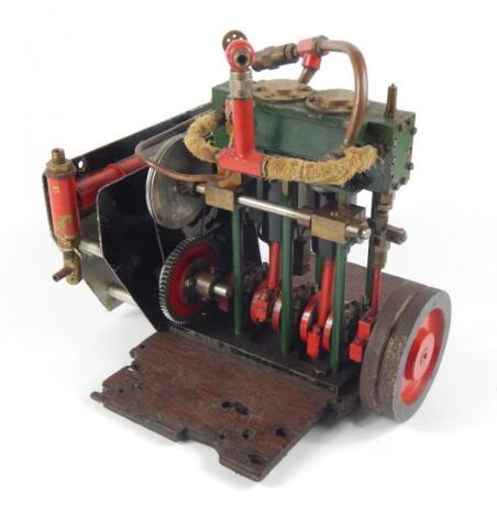 A partial horsepower live steam marine engine