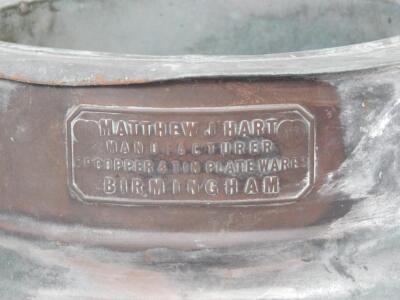 A Matthew J Hart Birmingham copper and tin cocoa vessel - 2