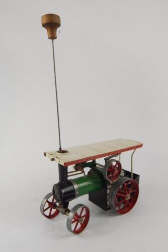 A 20thC scratch built Mamod steam tractor