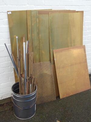 Various sheets of brass